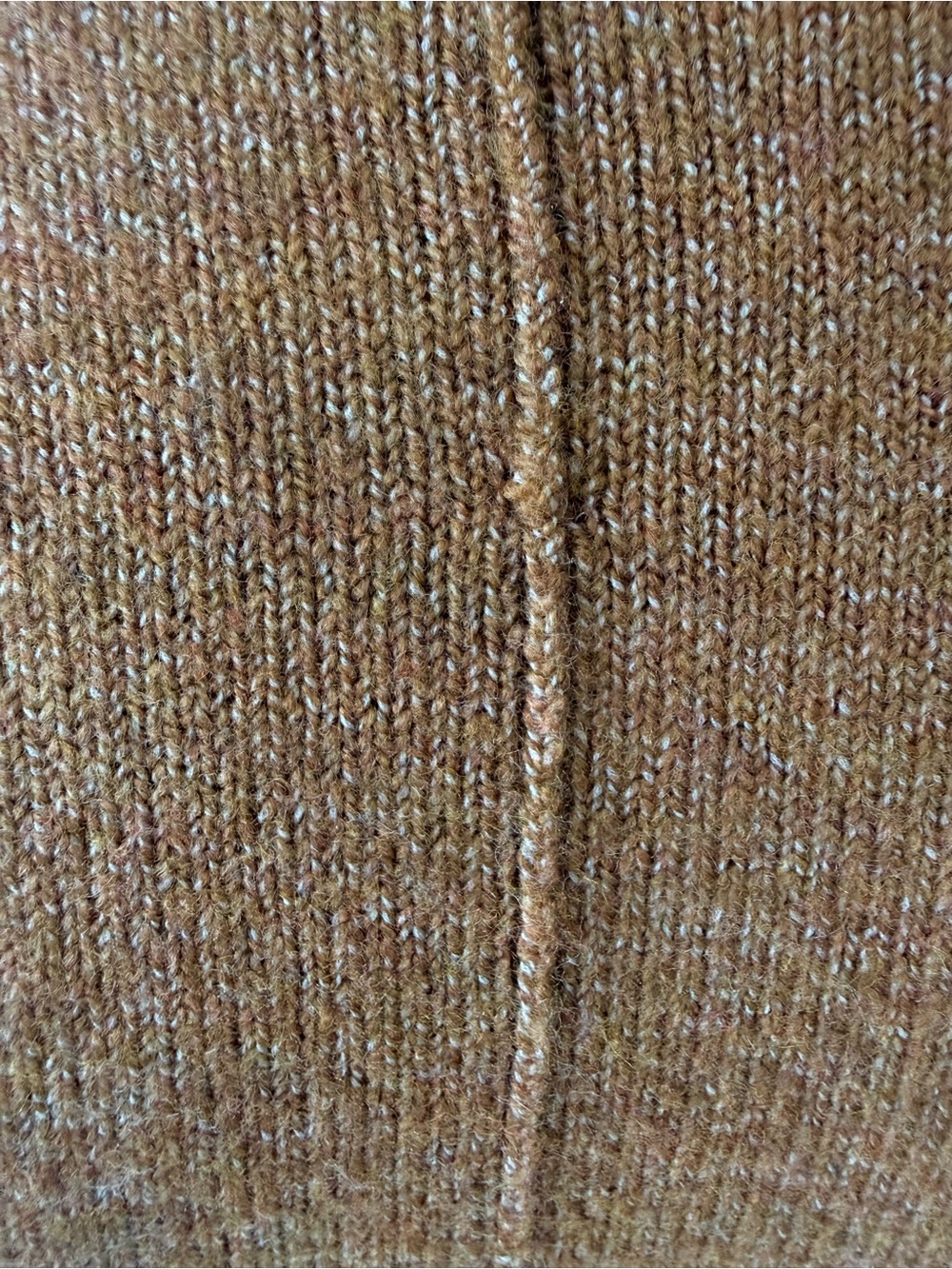 Vince Camuto Brown Marl Knit Center Seam Sweater Drop Shoulder Oversized Size XS - Picture 7 of 11